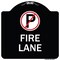 Signmission Fire Lane No Parking Symbol Heavy-Gauge Aluminum Architectural Sign, 18" x 18", BW-1818-24018 A-DES-BW-1818-24018 - alternate 1